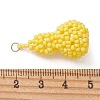 Glass Seed Beaded Pendants PALLOY-MZ01355-3
