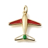 Brass Enamel Pendants KK-C255-32G-1