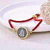 Alloy with Nylon Rope Slider Bracelets LS-BJEW-Z156-02G-01-2