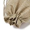 Christmas Printed Burlap Packing Pouches Drawstring Bags ABAG-Q053-02B-06-4