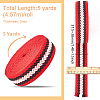 5 Yards Polycotton Striped Ribbon OCOR-WH0090-019A-2