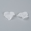 Transparent Frosted Acrylic Leaf Pendants X-PAF002Y-14-2