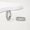 925 Sterling Silver Moissanite Hoop Earrings for Women BC8310-2