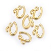 Golden Plated Alloy Letter Pendants X-PALLOY-J718-01G-U-2