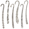 12Pcs 6 Styles Tibetan Style Alloy Bookmark Findings with Holes FIND-SC0008-99-1
