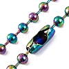 Ion Plating(IP) 304 Stainless Steel Ball Chain Necklaces for Women NJEW-G135-01B-RC-2