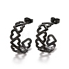 304 Stainless Steel Stud Earrings for Women STAS-A057-12EB-1