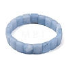 Dyed Natural White Jade Beaded Stretch Bracelets for Unisex G-K303-02P-01-4