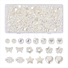 500Pcs 10 Style ABS Plastic Imitation Pearl Beads KY-BY0001-02-35