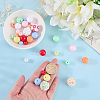 5Pcs 5 Colors Round Luminous Polymer Clay Rhinestone Flower Beads & 28Pcs 14 Styles Opaque Acrylic Beads Findings Kits DIY-PA0001-98-3