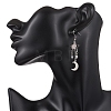 Moon Natural Rose Quartz Dangle Earrings EJEW-JE06776-02-2