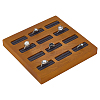 Wood & PE Ring Organizer Display Trays ODIS-WH0025-345-1