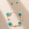 Bohemian Starfish & Shell Braided Beaded Bracelets JD8912-9-1