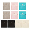 10Pcs 5 Colors Double-Sided Velvet Jewelry Rectangle Bags for Earrings Rings Bracelets Necklaces TP-TA0001-09-1