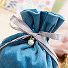 Velvet Jewelry Bags with Drawstring & Plastic Imitation Pearl TP-CJC0001-03D-3