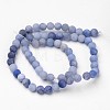 Dyed & Heated Natural Blue Aventurine Beads Strands G-D809-09-6mm-2