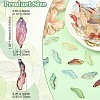 180Pcs 6 Colors Baking Paint Transparent Glass Pendants DGLA-YW0001-68-3