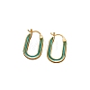 Brass Enamel Hoop Earrings WG72E93-01-5
