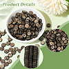 6 Strands Natural Coconut Shell Rondelle Bead Strands COCB-SC0001-02B-5
