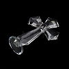 Natural Quartz Crystal Cross Figurines AJEW-H154-01A-2
