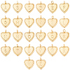1Bag Brass Initial Pendants KK-BBC0026-11-7