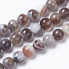 Round Natural Botswana Agate Bead Strands X-G-I166-02-6mm-2