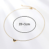 Golden Brass Heart Pendant Necklace for Women WZ0134-1-1-2