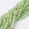 Natural Flower Jade Beads Strands GSR6mmC193-1