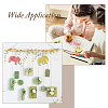 40Pcs Unfinished Blank Wooden Elephant Pendants Set for Painting Arts WOCR-FH0001-01-5