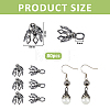 80Pcs Flower Rack Plating Brass Filigree Bead Cap Bails KK-FH0008-45B-2