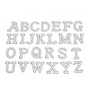26Pcs ABS Plastic Imitation Pearl & Rhinestone & Cloth Letter Cabochons PATC-T001-01B-1