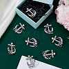 8Pcs Anchor Alloy Rhinestone Lapel Pins for Backpack Clothes JEWB-DC0006-46B-5