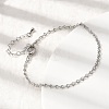 Brass Infinity Link Chain Bracelets for Women BJEW-F531-01P-2