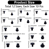 120Pcs 12 Styles Silicone Bottle Seal Plug FIND-GF0008-87-2