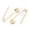 201 Stainless Steel Safety Pins Earrings STAS-S079-197G-2