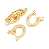 Brass Fold Over Clasps KK-U059-67G-3