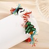 Christmas Handmade Lampwork Braided Bead Bracelets BJEW-TA00765-01-2