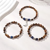 Adjustable Natural Tiger Eye Stretch Stackable Bracelets BJEW-JB13030-2