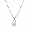 Stylish Stainless Steel Heart Lock Pendant Necklace for Women's Daily Wear XN5308-2-1