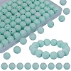 80Pcs Round Silicone Focal Beads SIL-SZ0001-24-27-1