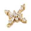 Brass Micro Pave Clear Cubic Zirconia Pendants KK-L228-03G-01-2