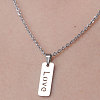 201 Stainless Steel Hollow Word Love Pendant Necklace NJEW-OY001-26-1