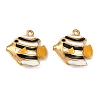 304 Stainless Steel Enamel Pendants STAS-C150-01I-1