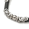 Two Tone 304 Stainless Steel Column Link Chain Bracelet BJEW-B078-35BP-2