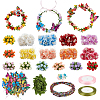 16Pcs Cloth Artificial Carnations Flower Bouquet AJEW-OC0016-36-1