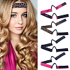 4Pcs 4 Colors Polyester & Nylon Headbands AJEW-HY0003-51-1