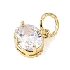 Brass Pave Cubic Zirconia Charms KK-CBA960E-09B-G-2