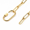 Brass Paperclip Chain Necklaces NJEW-JN02902-3