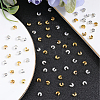 SOFPLATE 200Pcs 2 Colors Brass Crimp Beads Covers KK-SP0001-90B-4