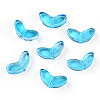 Spray Painted Transparent Glass Beads LS-GLAA-T022-27B-1